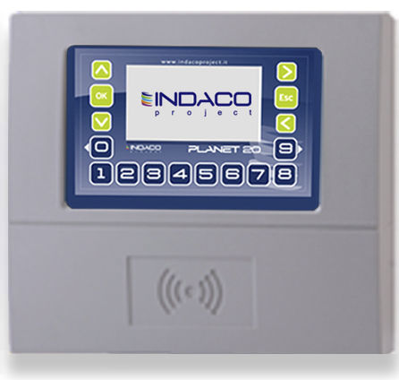 Sistema de controle de acesso com leitor de proximidade - Planet 20 - Indaco Project s.r.l. - RFID / biométrico / por impressões digitais