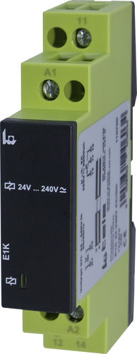 Relé eletromecânico 24 Vcc - E1K - TELE Haase Steuergeraete GmbH - 1 NA/NF / de baixo perfil / para trilho DIN