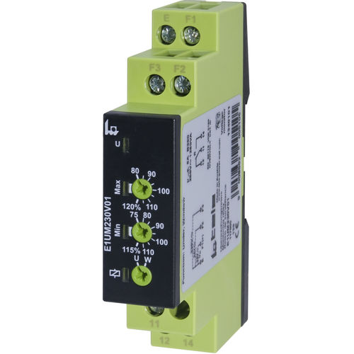 Relé de monitoramento de tensão - E1UM230V01 - TELE Haase Steuergeraete GmbH - 1 NA/NF / CA/CC / monofásico