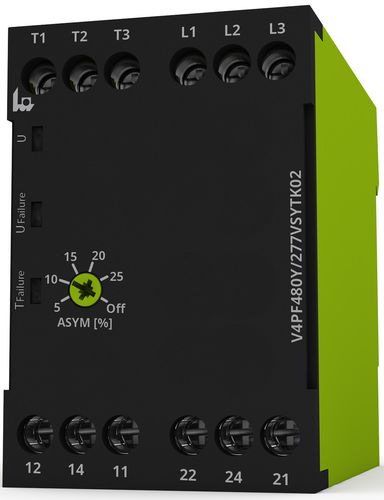 Relé de monitoramento de tensão - V4PF480Y/277VSYTK02 - TELE Haase Steuergeraete GmbH - de sequência de fases / de falta de fase / de desequilíbrio entre fases
