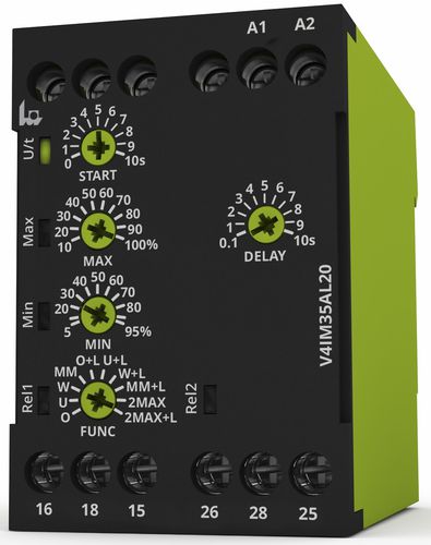 Relé de monitoramento de corrente - V4IM35AL20 - TELE Haase Steuergeraete GmbH - 2 NA/NF / CA/CC / monofásico