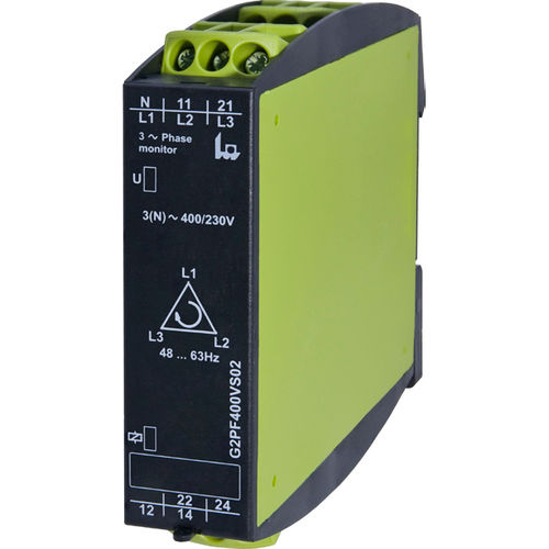 Relé de monitoramento de sequência de fases - G2PFxxxS02 series - TELE Haase Steuergeraete GmbH - de falta de fase / de desequilíbrio entre fases / de sequência de fase