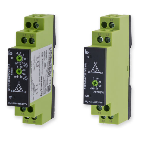 Relé de monitoramento de tensão - E1PF480Y/277VSY10 - TELE Haase Steuergeraete GmbH - de sequência de fases / de falta de fase / de desequilíbrio entre fases