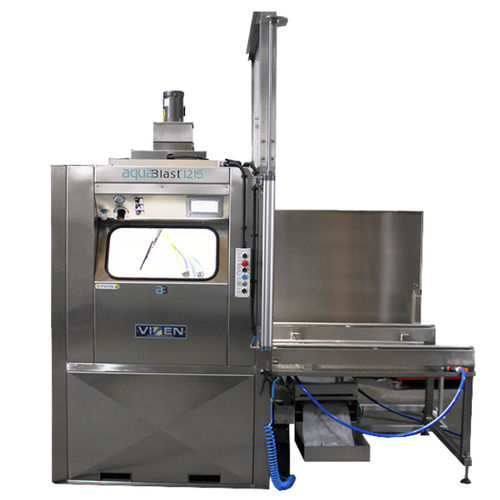 Cabine de jateamento de areia por via úmida - Radial Arm Aquablast - VIXEN - automática / com mesa giratória / em aço inoxidável