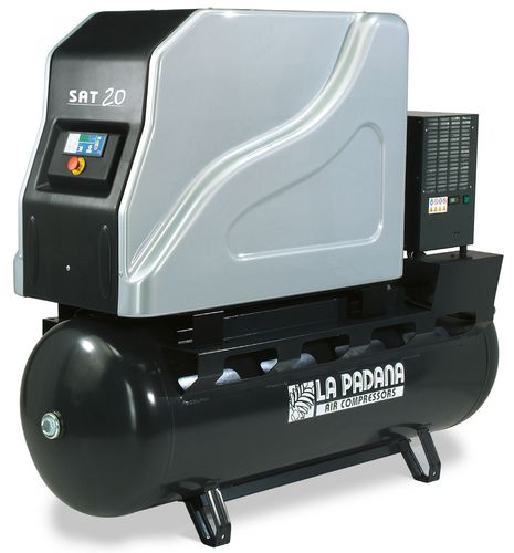 Compressor de parafuso - SAT 15 - 270 E, 20 - 500 E - La Padana Air Compressors - rotativo / de ar / com motor elétrico