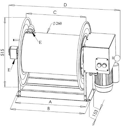 Enrolador de mangueira - STKi2Mo series - Teha - motorizado / fixo / em aço inoxidável
