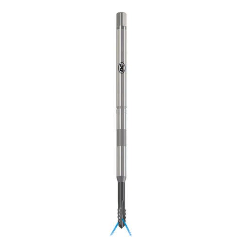 Macho de rosquear para máquina para furos passantes - RTS523VS-4 - DC SWISS SA - monobloco / com canais retos / de broca comprida