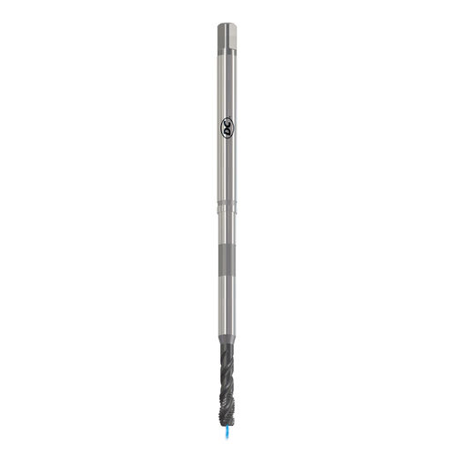 Macho de rosquear para máquina para furos cegos - RTS565VS-3 - DC SWISS SA - monobloco / de broca comprida / com canais helicoidais