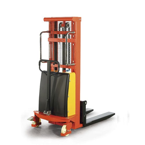 Empilhadeira patolada semielétrica - SPN series - Noblelift Intelligent Equipment Co., Ltd. - com operador a pé / 12 V / para corredores estreitos