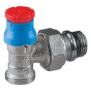 Válvula termostática de controle de temperatura - R411TG - Giacomini - em latão cromado / para radiador / de ângulo reto