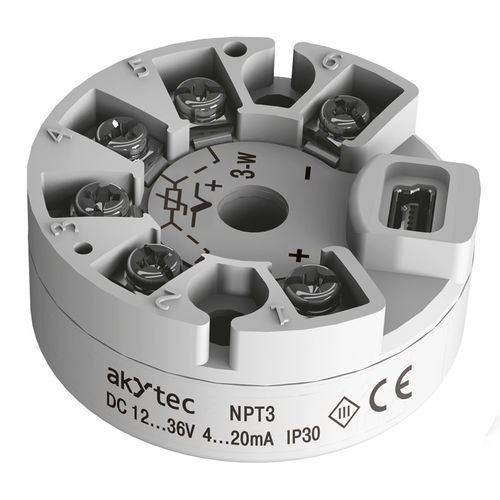Transmissor de temperatura para montagem em cabeçote - NPT3 - akYtec GmbH - RTD / com termopar / de 2 fios