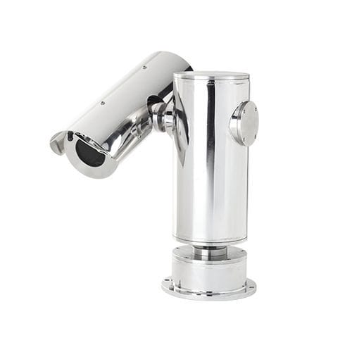 Caixa de montagem para câmera - PTZ250-CR/230 - TELEA TECNOVISION SRL - flangeada / cilíndrica / em aço inoxidável