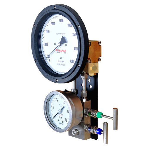 Manômetro diferencial - 370 DGC - Hirlekar Precision Instruments, Pune - com mostrador analógico / flangeado / NPT 1/4