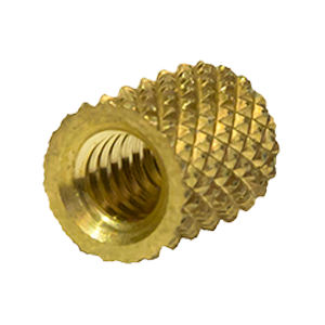 Inserto com rosca - 10015B18-22BR - Yardley Products - serrilhado / de latão / redondo