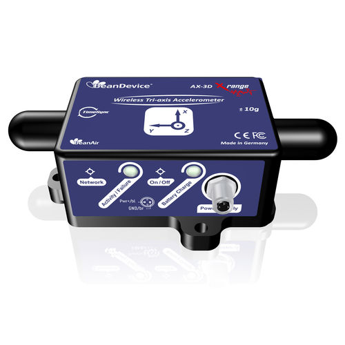 Acelerômetro triaxial - BeanDevice® 2.4GHz AX-3D XRange - BeanAir GmbH - MEMS / robusto / com eletrônica integrada