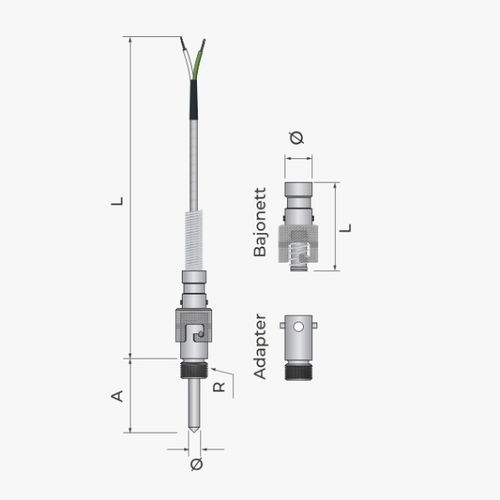 Sonda de temperatura RTD - 114 - MESEL S.L - Pt100 / Pt1000 / termopar tipo J
