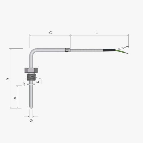 Sonda de temperatura Pt100 - 211 - MESEL S.L - Pt1000 / termopar tipo J / termopar tipo K