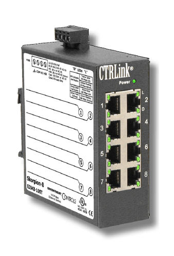 Switch de rede não gerenciável - EISK8-100T - Contemporary Control Systems - 8 portas / Gigabit / compacto