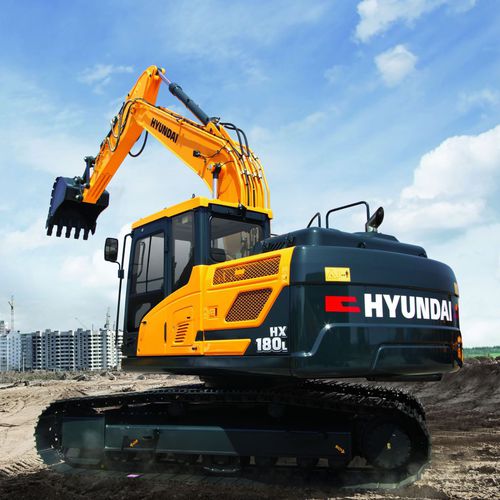 Escavadeira de médio porte - HX180L - HYUNDAI HEAYY INDUSTRIES - de esteiras / Tier 3 / para construção civil