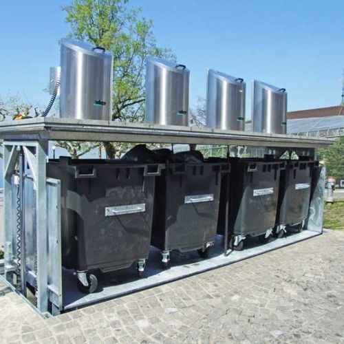 Contêiner de lixo metalizado - EMS Machinery - enterrado / à prova de água