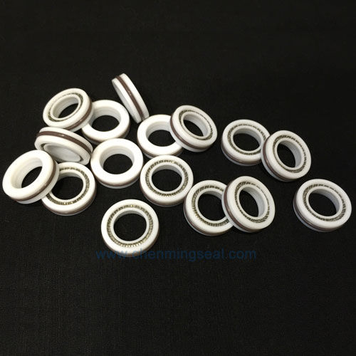 Vedação de mola - RSM series - Ningbo Chenming Seals Manufacturing Co., Ltd. - em PTFE / em U / para eixo rotativo