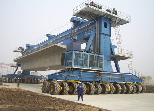 Transportador de contêineres "straddle carrier" para vigas pré-fabricadas em concreto - BEIJING WOWJOINT MACHINERY CO., LTD. - de rodas