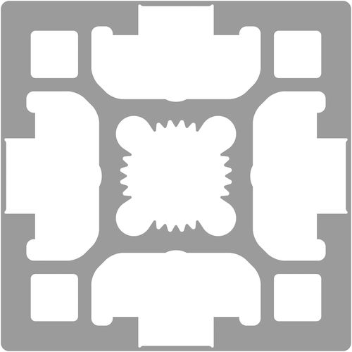 Perfil em alumínio - MS 40+ BC series - MS Plus Automation GmbH - ranhurado / para construção / fechado