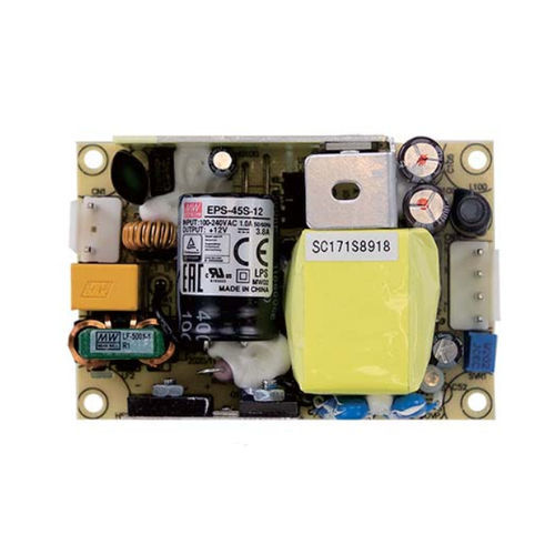Fonte de alimentação elétrica em caixa aberta - EPS-45S series  - Mean Well - 1U / em formato 2"x3" / CA/CC