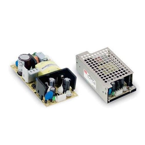 Fonte de alimentação elétrica em caixa aberta - EPS-65 series - Mean Well - em formato 2"x4" / CA/CC / com saída simples