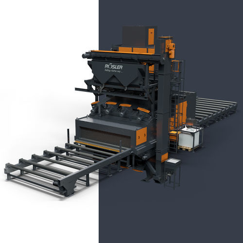 Jateadora de granalha com transportador de rolos - RRB - RÖSLER OBERFLÄCHENTECHNIK - de turbina / para metais / para perfis