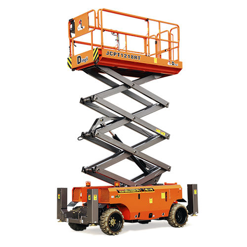 Plataforma elevatória tipo tesoura autopropelida - JCPT1418RT / JCPT1218RT - Zhejiang Dingli Machinery Co,Ltd - hidráulica / a diesel