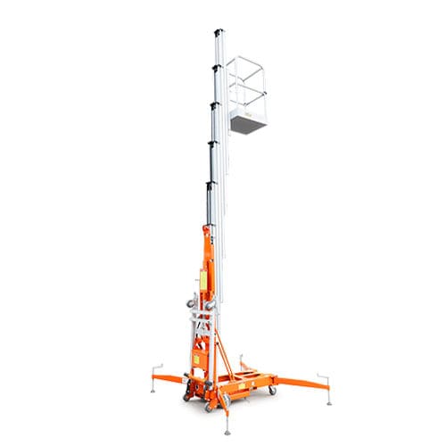 Plataforma de mastro vertical móvel - GTWY14-1200 - Zhejiang Dingli Machinery Co,Ltd - com bateria