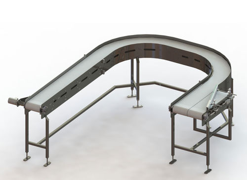 Transportador de esteira modular - BCS SIA - curvo / de carregamento / modular