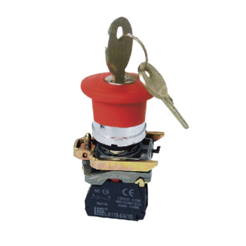 Botão de comando de chave - LA110-B4-BS series - Utility Electrical Co., Ltd. - de freio de emergência / push-to-lock