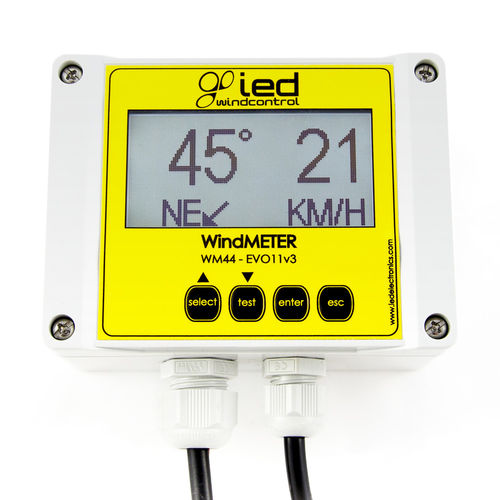 Indicador de velocidade do vento - WM44-EVO11 V3 series - IED COMPANY - de frequência / LCD / de 3 dígitos