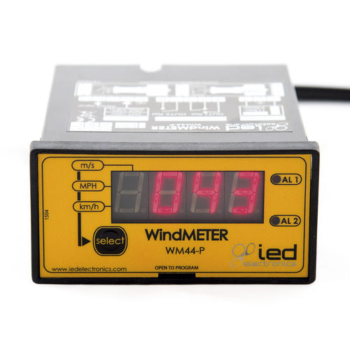 Indicador de velocidade do vento - WM44-P V3 series - IED COMPANY - de 3 dígitos / para montagem em painel / 4–20 mA