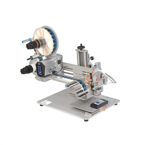 Rotuladora semiautomática - 414 - HERMA GmbH - para aplicação na parte superior / compacta