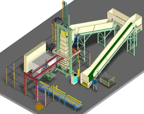 Prensa enfardadeira semiautomática - V40RH-AS2-BES - Valvan Baling Systems NV - para têxteis / vertical / de canal
