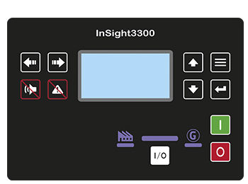 Painel de controle para grupo gerador de energia - Insight 3300 - AJ POWER - digital