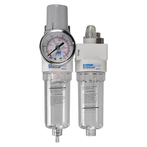 Filtro regulador e lubrificador de ar comprimido - MACP200L - Mindman Industrial