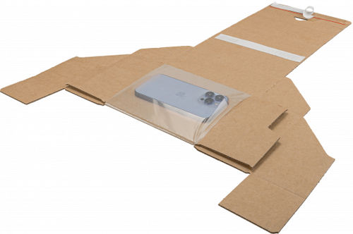 Embalagem em papelão ondulado - QUICKSNAP - DREI V GmbH - de transporte / para movimentação / para celular