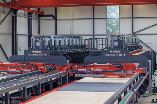 Prensa hidráulica - TIMBERPRESS X SERIES - MINDA Industrieanlagen GmbH - de laminação / de processo / de produção