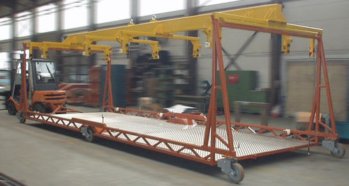 Carrinho de transporte - MINDA Industrieanlagen GmbH - metálico / com plataforma
