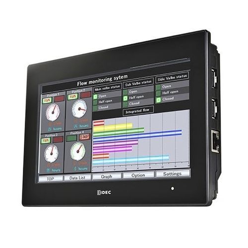 IHM com tecnologia capacitiva projetada - HG2J - IDEC - embutida / 800 x 480 / IP65