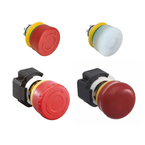 Botão de comando de mola - XA series - IDEC - de freio de emergência / IP65 / com iluminação