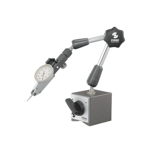 Suporte para relógio comparador com base magnética e chave liga/desliga do imã - 2200-20 F + M - Fisso - 3D