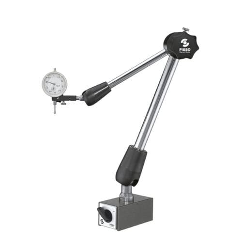 Suporte para relógio comparador articulado - 6400-63 F + MM - Fisso - com base magnética e chave liga/desliga do imã