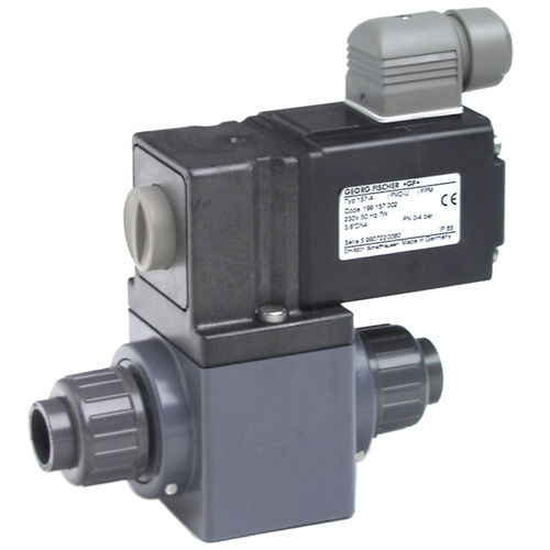 Válvula solenoide de ação direta - 160 - GF Piping Systems - de 2 vias / para água / com rosca