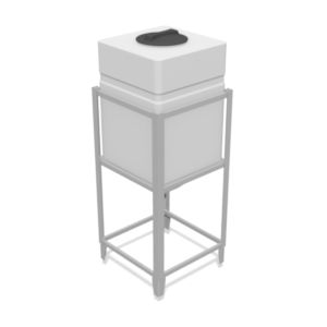 Tanque de armazenamento - KONIKO series - PLASTIC PROGET EUROPEAN SRL - para líquidos / retangular / troncônico