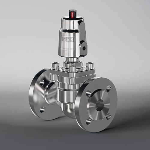 Válvula de gatilho - 22 - GSR Ventiltechnik GmbH & Co. KG - com acionamento pneumático / para gás / flangeada
